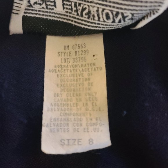 SL Fashions Ladies Dress Navy Blue-accent colors/flowers - Picture 15 of 16